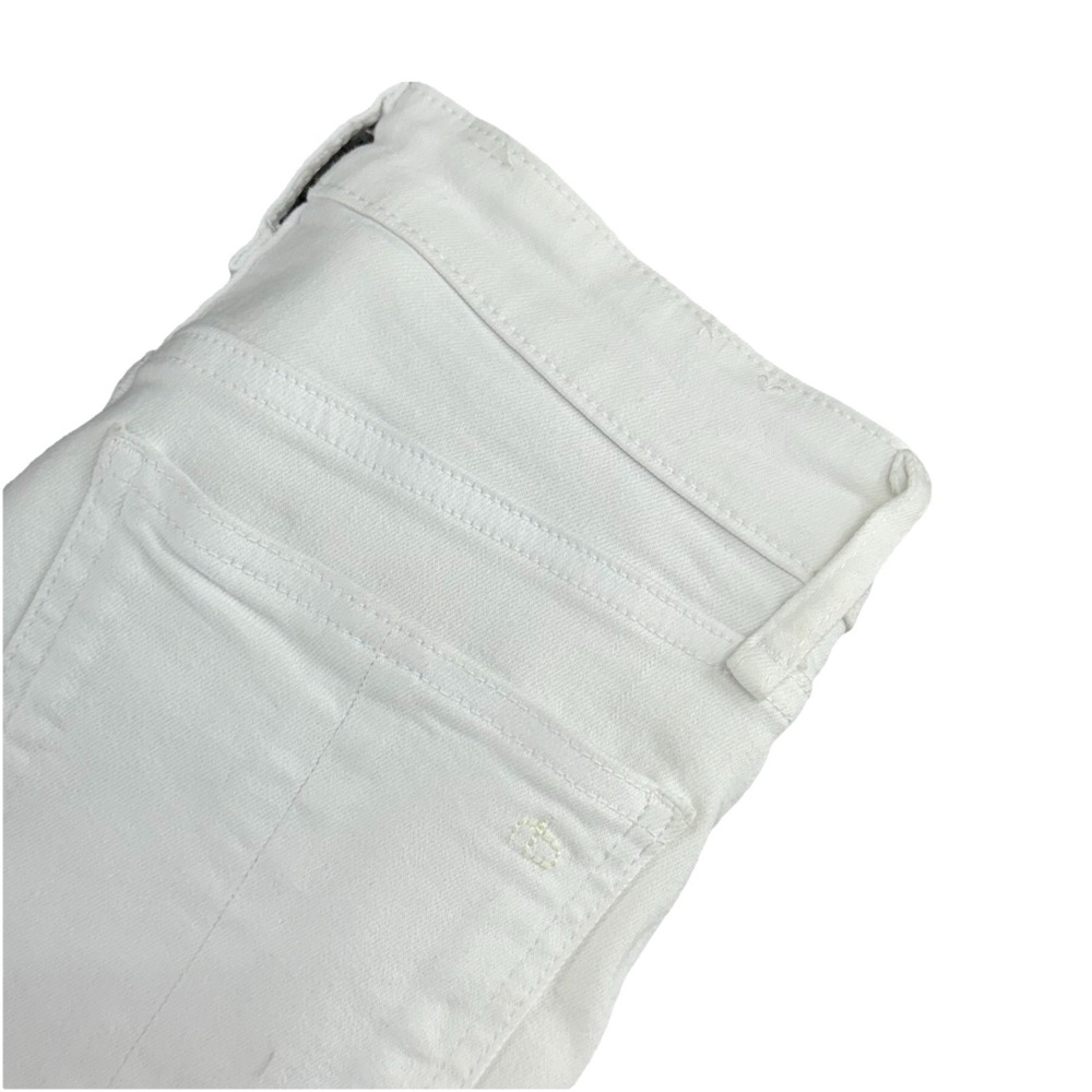 Rag & Bone Jeans Size 25 White Nina High Rise Flare Denim Raw Hem
